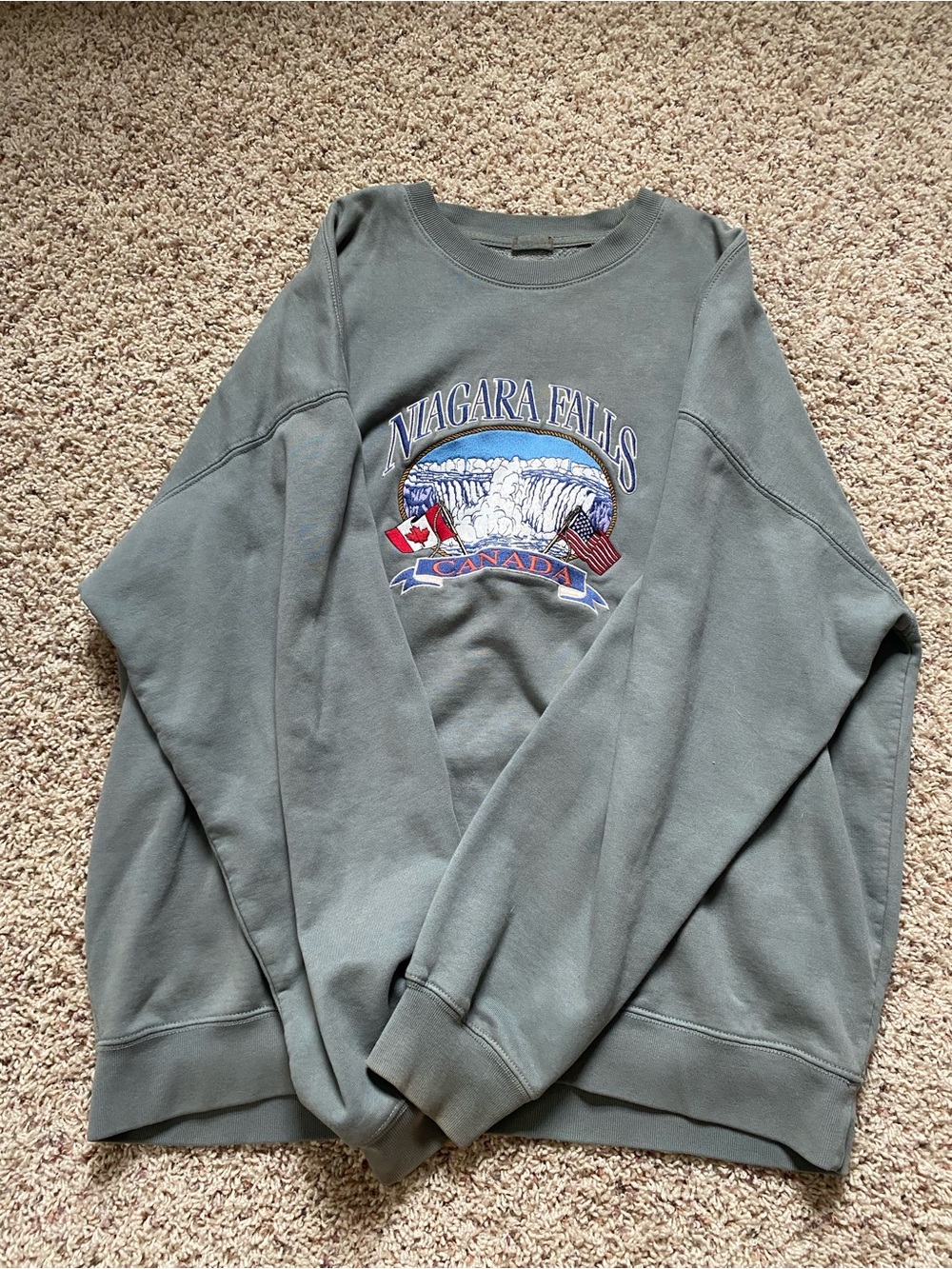 Brandy Melville light teal Niagara Falls Sweatshirt